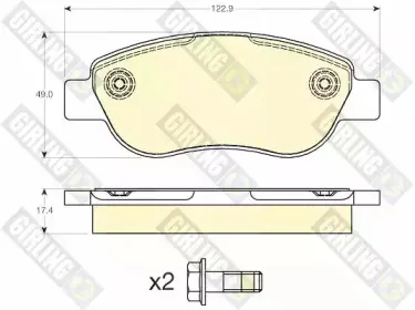 Комплект тормозных колодок, дисковый тормоз GIRLING купить
