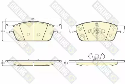 Комплект тормозных колодок, дисковый тормоз GIRLING купить
