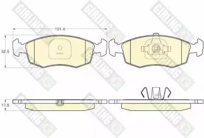 Комплект тормозных колодок, дисковый тормоз GIRLING купить