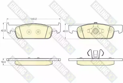 Комплект тормозных колодок, дисковый тормоз GIRLING купить