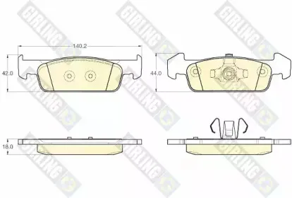 Комплект тормозных колодок, дисковый тормоз GIRLING купить