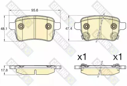 Комплект тормозных колодок, дисковый тормоз GIRLING купить