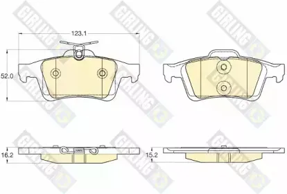 Комплект тормозных колодок, дисковый тормоз GIRLING купить