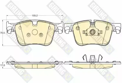 Комплект тормозных колодок, дисковый тормоз GIRLING купить