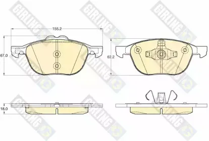 Комплект тормозных колодок, дисковый тормоз GIRLING купить