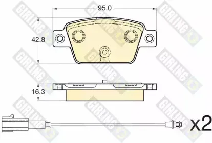 Комплект тормозных колодок, дисковый тормоз GIRLING купить