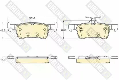 Комплект тормозных колодок, дисковый тормоз GIRLING купить