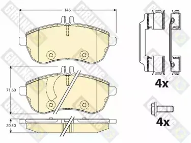 Комплект тормозных колодок, дисковый тормоз GIRLING купить