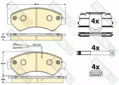 Комплект тормозных колодок, дисковый тормоз GIRLING купить