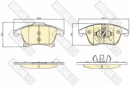 Комплект тормозных колодок, дисковый тормоз GIRLING купить