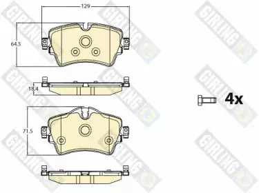 Комплект тормозных колодок, дисковый тормоз GIRLING купить