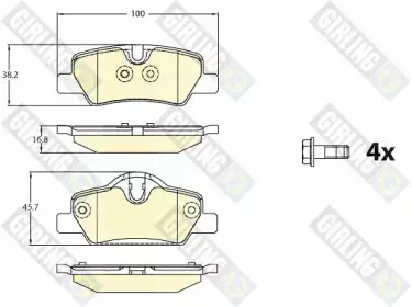 Комплект тормозных колодок, дисковый тормоз GIRLING купить