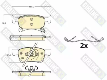 Комплект тормозных колодок, дисковый тормоз GIRLING купить