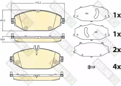 Комплект тормозных колодок, дисковый тормоз GIRLING купить
