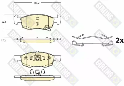 Комплект тормозных колодок, дисковый тормоз GIRLING купить