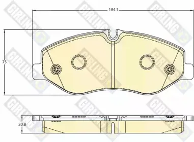 Комплект тормозных колодок, дисковый тормоз GIRLING купить