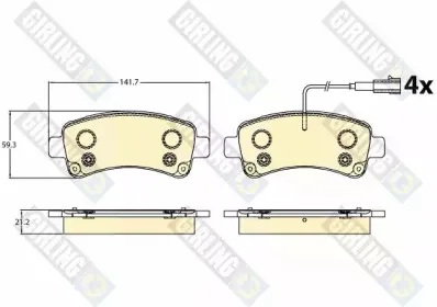 Комплект тормозных колодок, дисковый тормоз GIRLING купить