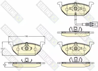 Комплект тормозных колодок, дисковый тормоз GIRLING купить