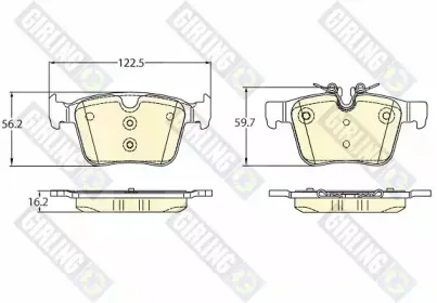 Комплект тормозных колодок, дисковый тормоз GIRLING купить