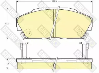 Комплект тормозных колодок, дисковый тормоз GIRLING купить