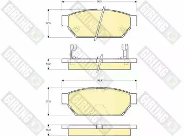 Комплект тормозных колодок, дисковый тормоз GIRLING купить