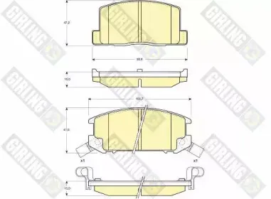 Комплект тормозных колодок, дисковый тормоз GIRLING купить