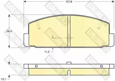 Комплект тормозных колодок, дисковый тормоз GIRLING купить