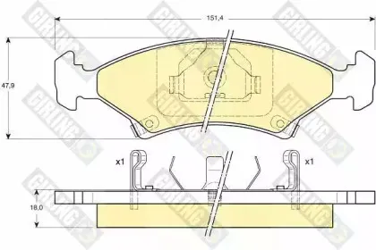 Комплект тормозных колодок, дисковый тормоз GIRLING купить