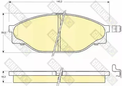 Комплект тормозных колодок, дисковый тормоз GIRLING купить