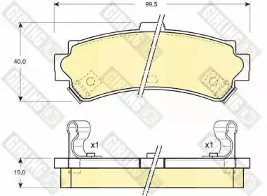 Комплект тормозных колодок, дисковый тормоз GIRLING купить