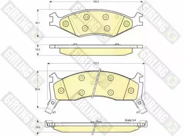 Комплект тормозных колодок, дисковый тормоз GIRLING купить