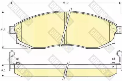 Комплект тормозных колодок, дисковый тормоз GIRLING купить
