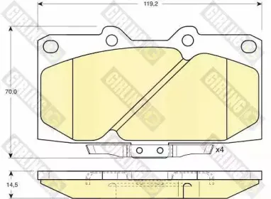 Комплект тормозных колодок, дисковый тормоз GIRLING купить