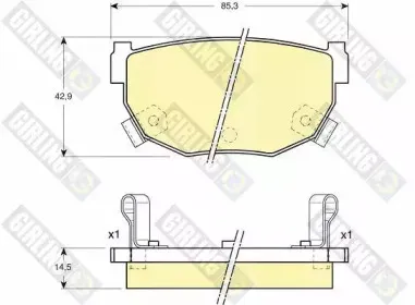 Комплект тормозных колодок, дисковый тормоз GIRLING купить