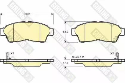 Комплект тормозных колодок, дисковый тормоз GIRLING купить