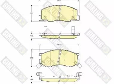 Комплект тормозных колодок, дисковый тормоз GIRLING купить