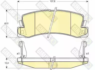 Комплект тормозных колодок, дисковый тормоз GIRLING купить