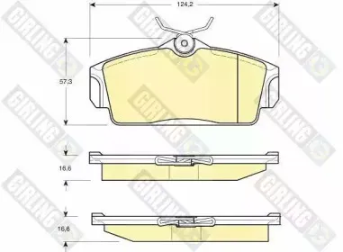 Комплект тормозных колодок, дисковый тормоз GIRLING купить