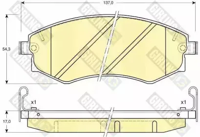 Комплект тормозных колодок, дисковый тормоз GIRLING купить