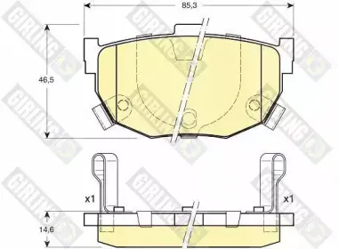 Комплект тормозных колодок, дисковый тормоз GIRLING купить