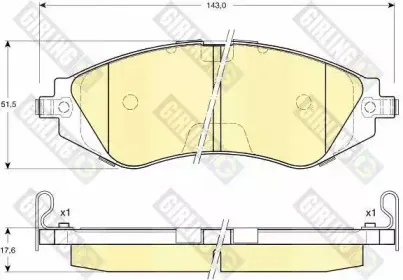 Комплект тормозных колодок, дисковый тормоз GIRLING купить