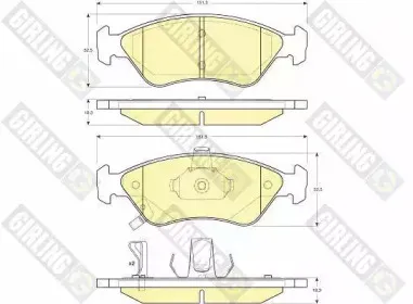Комплект тормозных колодок, дисковый тормоз GIRLING купить