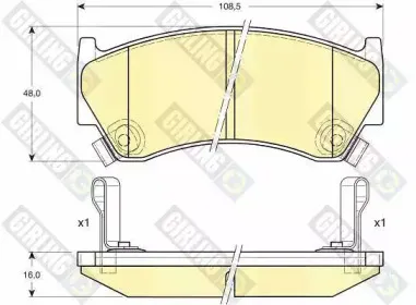 Комплект тормозных колодок, дисковый тормоз GIRLING купить