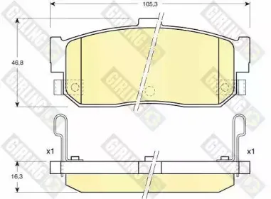 Комплект тормозных колодок, дисковый тормоз GIRLING купить