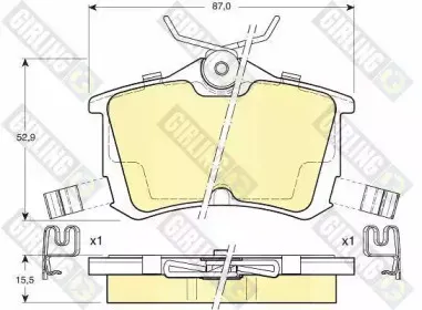 Комплект тормозных колодок, дисковый тормоз GIRLING купить