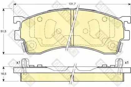 Комплект тормозных колодок, дисковый тормоз GIRLING купить