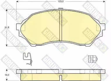 Комплект тормозных колодок, дисковый тормоз GIRLING купить