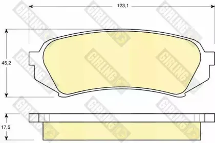 Комплект тормозных колодок, дисковый тормоз GIRLING купить