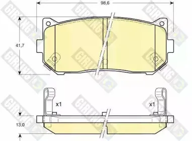 Комплект тормозных колодок, дисковый тормоз GIRLING купить