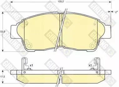 Комплект тормозных колодок, дисковый тормоз GIRLING купить